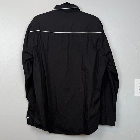 Coofandy Men’s XL Western Cowboy Shirt Black Embroidered Rodeo Style - Picture 2 of 8